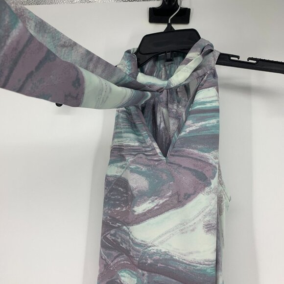 A New Day Dress Blue Purple Marble Swirl Halter Neck Sleeveless NWT - Picture 9 of 10